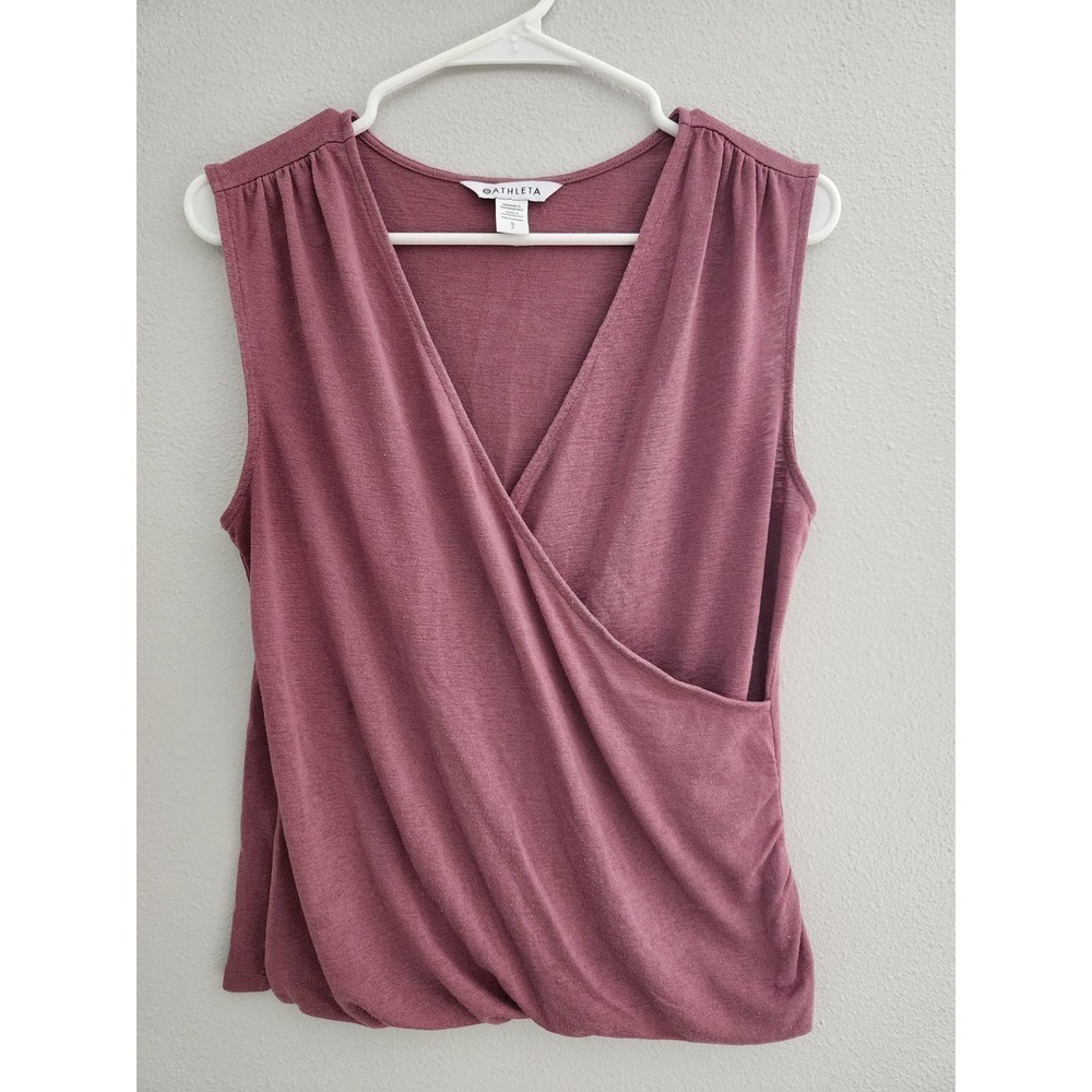 Athleta WOMEN'S TAWNY ROSE SLEEVELESS BREEZY WRAP TOP TANK Size Small